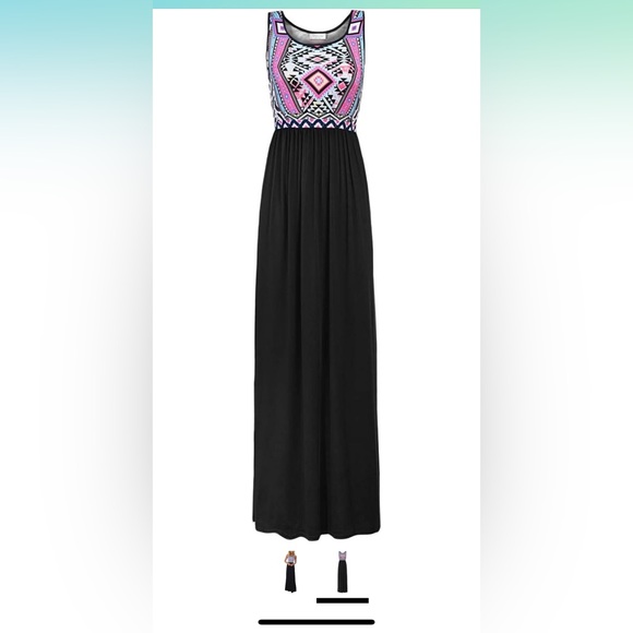 New Chevron Maxi Summer Boho Dress - Picture 2 of 2